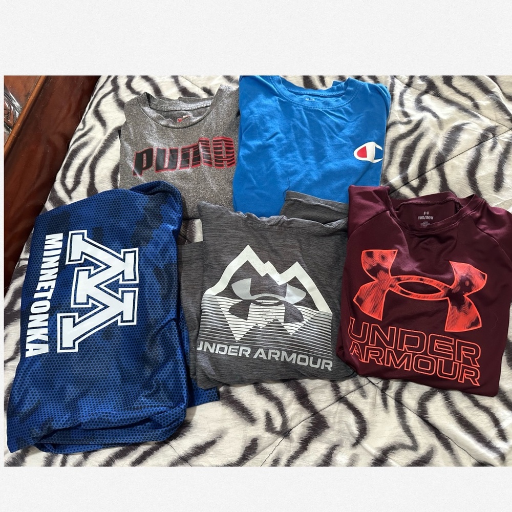 Lot of Boys tops and swim trunks size 10-12.